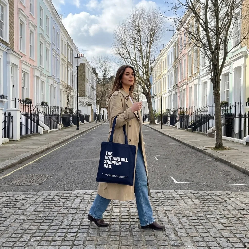 The Notting Hill Classic Navy Shopper Bag