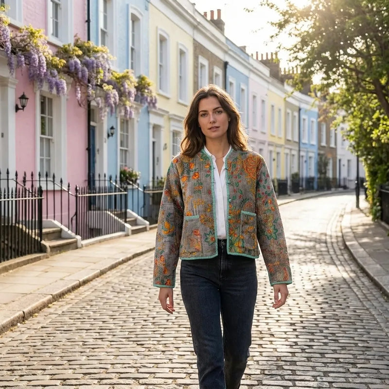 Heritage Bloom Quilted Velvet Jacket-zoom-