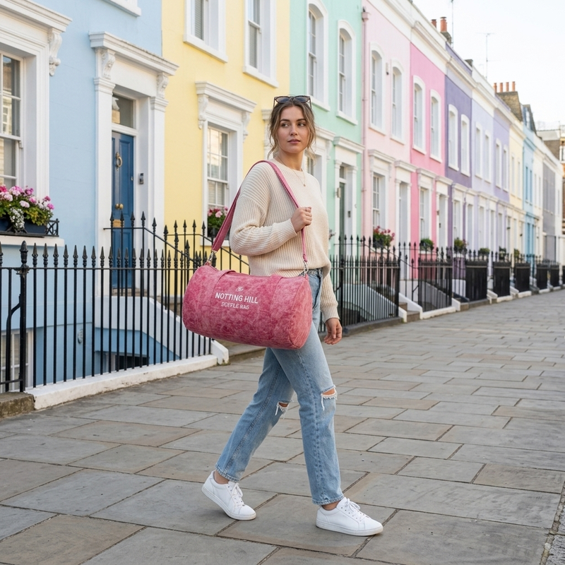 Notting Hill Signature Duffle Bag – Blush Pink-zoom-