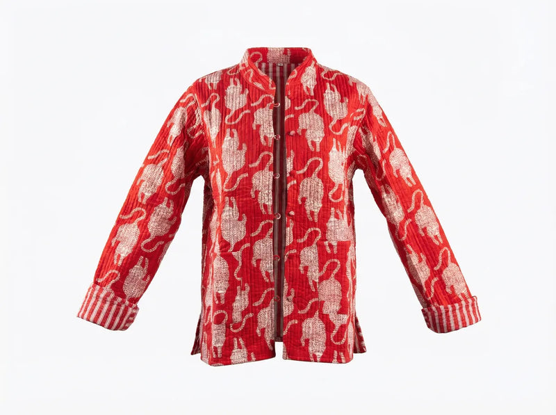 Crimson Safari Quilted Jacket-zoom-