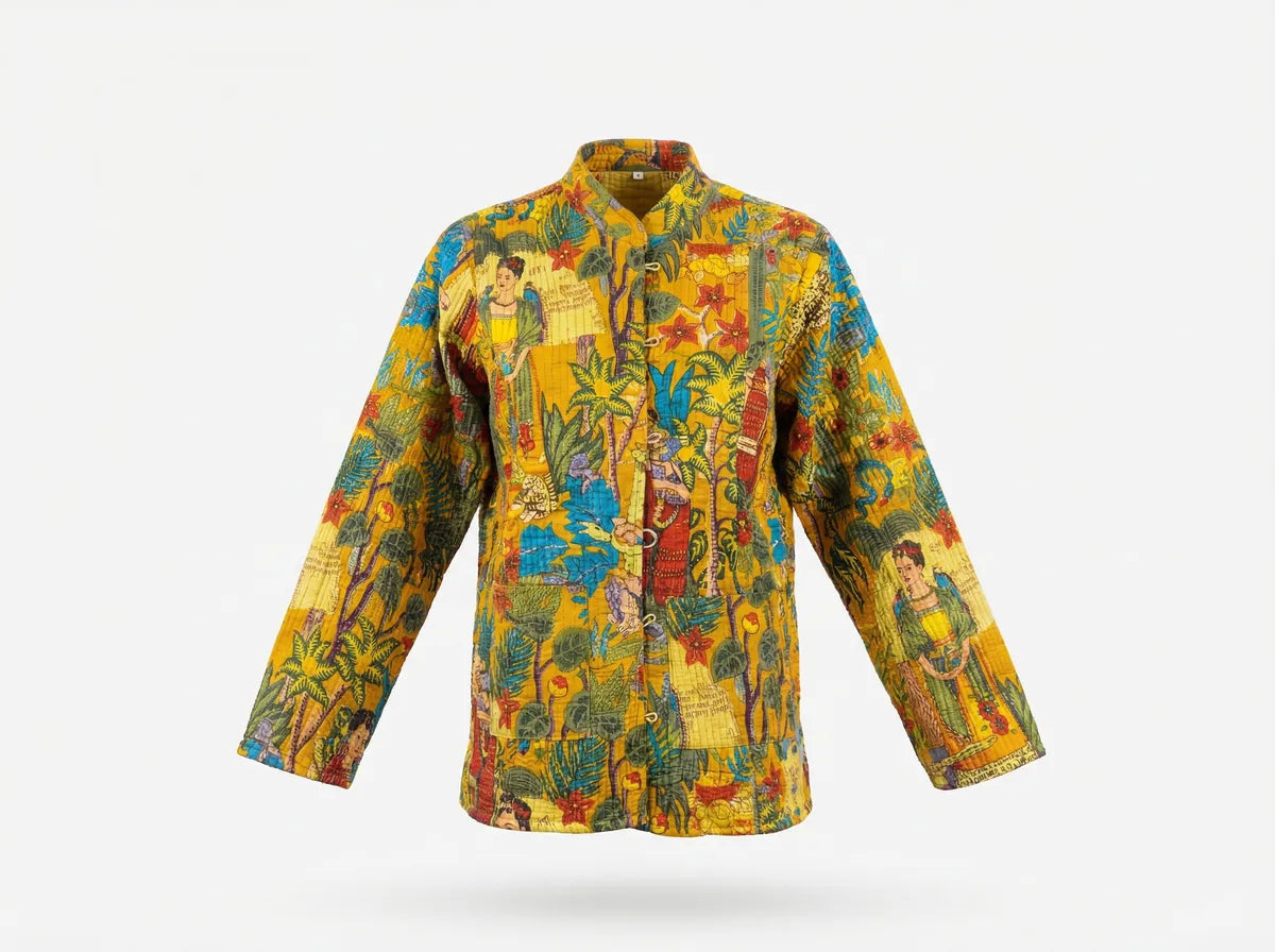 Golden Eden Story Quilted Jacket-1