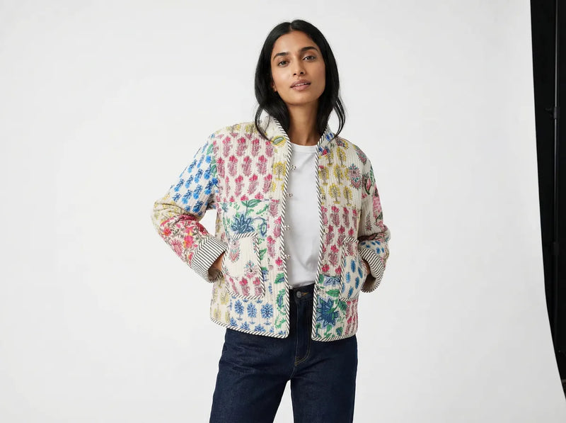 Patchwork Quilted Jacket-zoom-