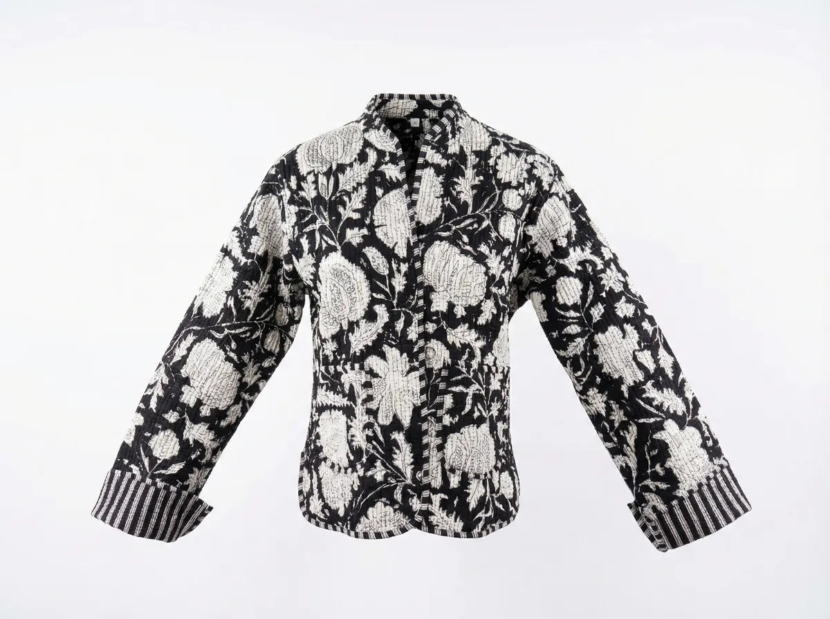 Noir Botanica Quilted Jacket-zoom-1