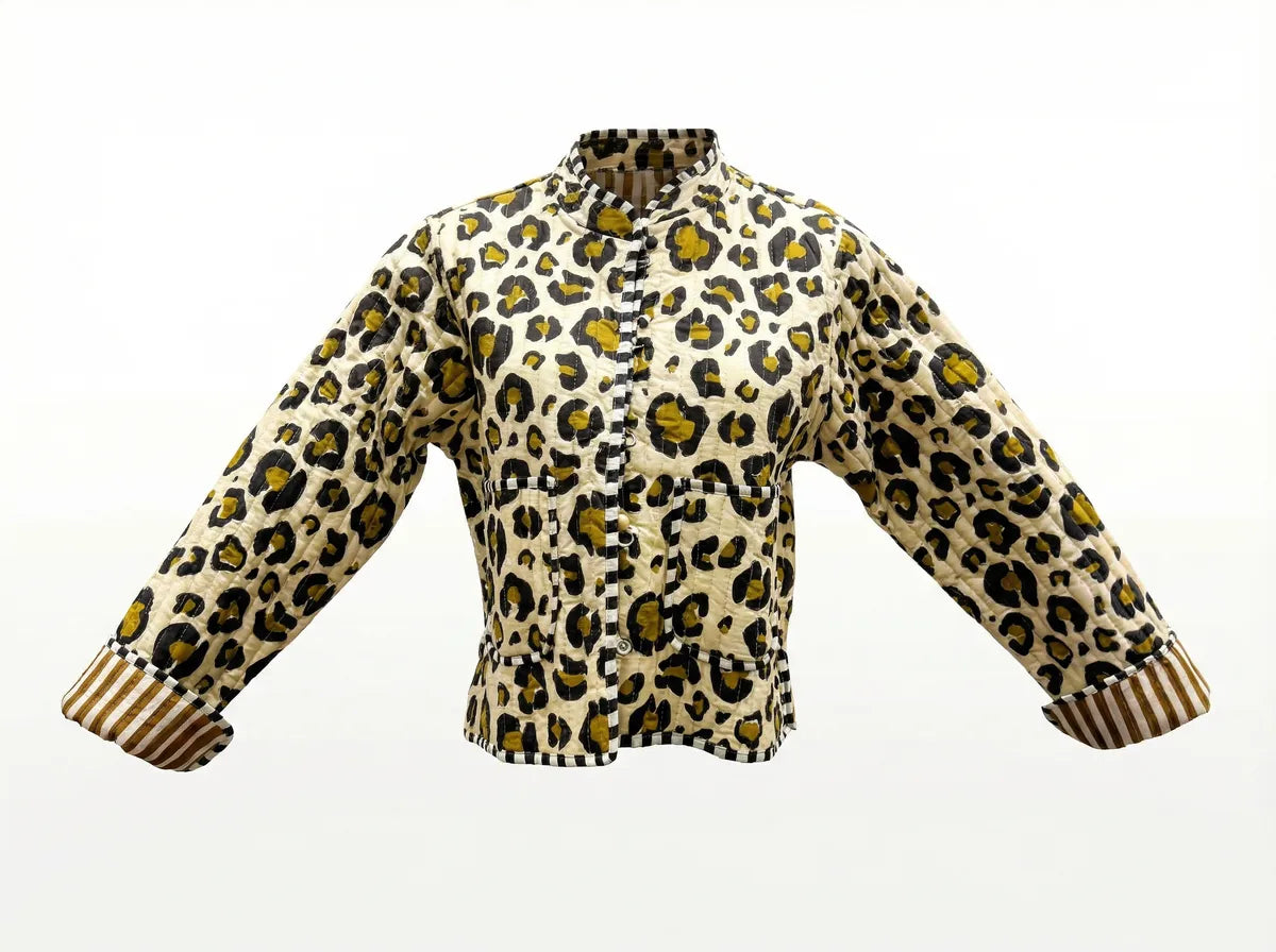Sahara Leopard Quilted Jacket