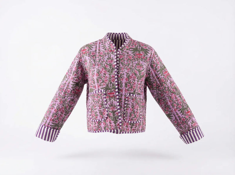 Lavender Meadow Quilted Jacket-zoom-