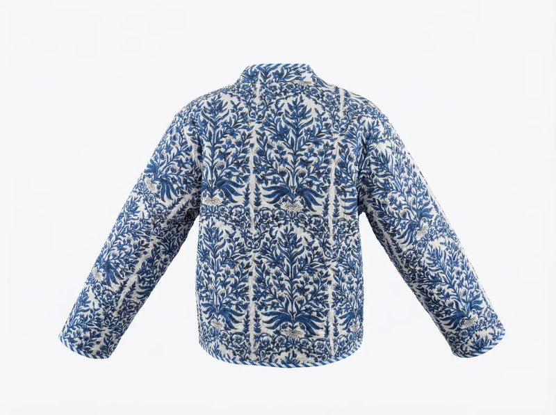 Coastal Blue Botanica Quilted Jacket-zoom-