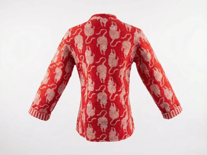 Crimson Leopard Quilted Jacket-zoom-
