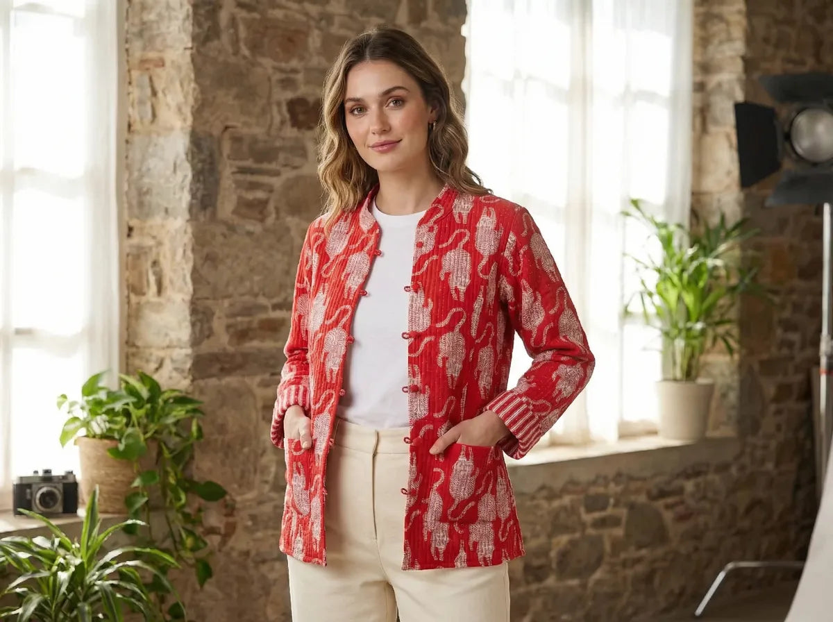 Crimson Leopard Quilted Jacket-zoom-3