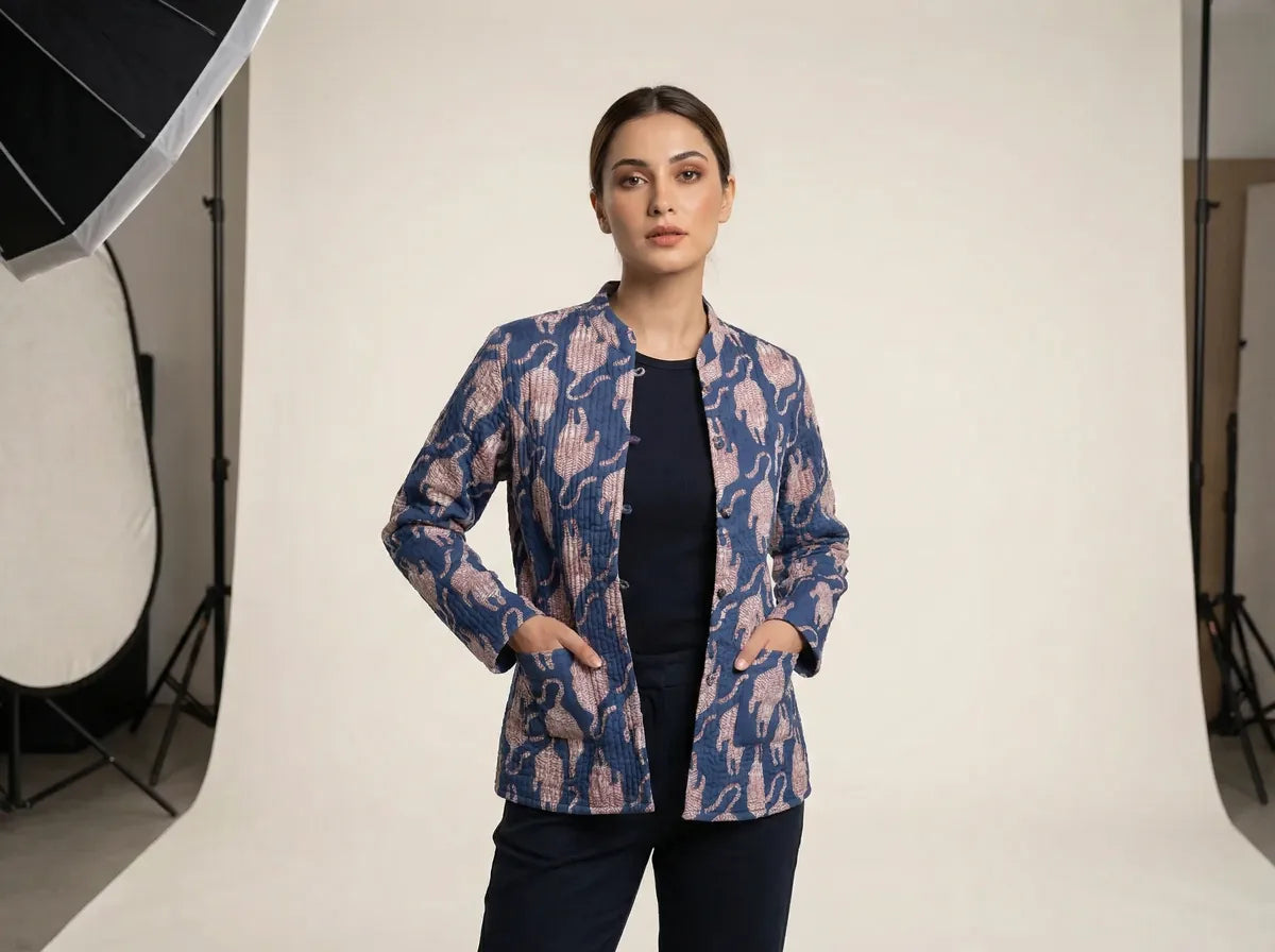Midnight Mauve Leopard Quilted Jacket-zoom-4