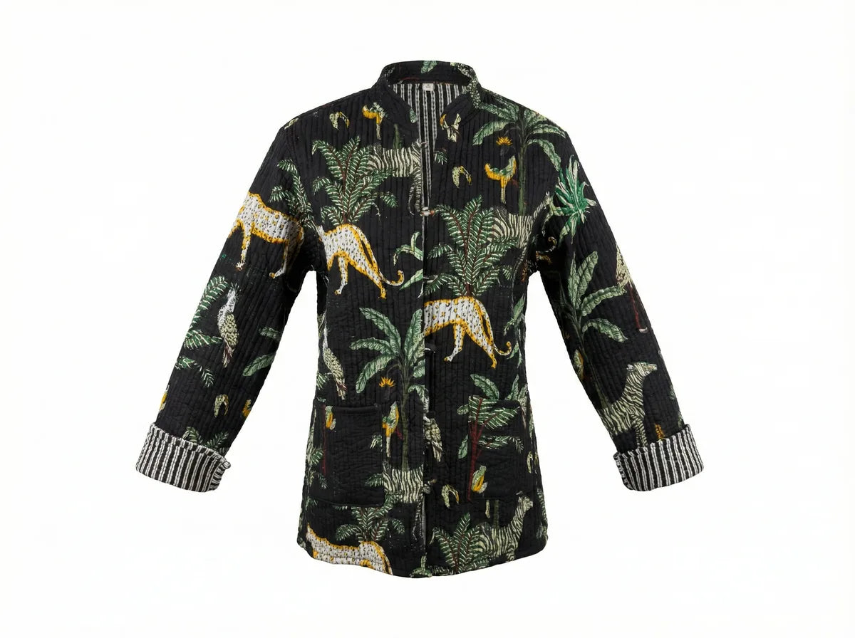 Midnight Jungle Quilted Jacket-zoom-1