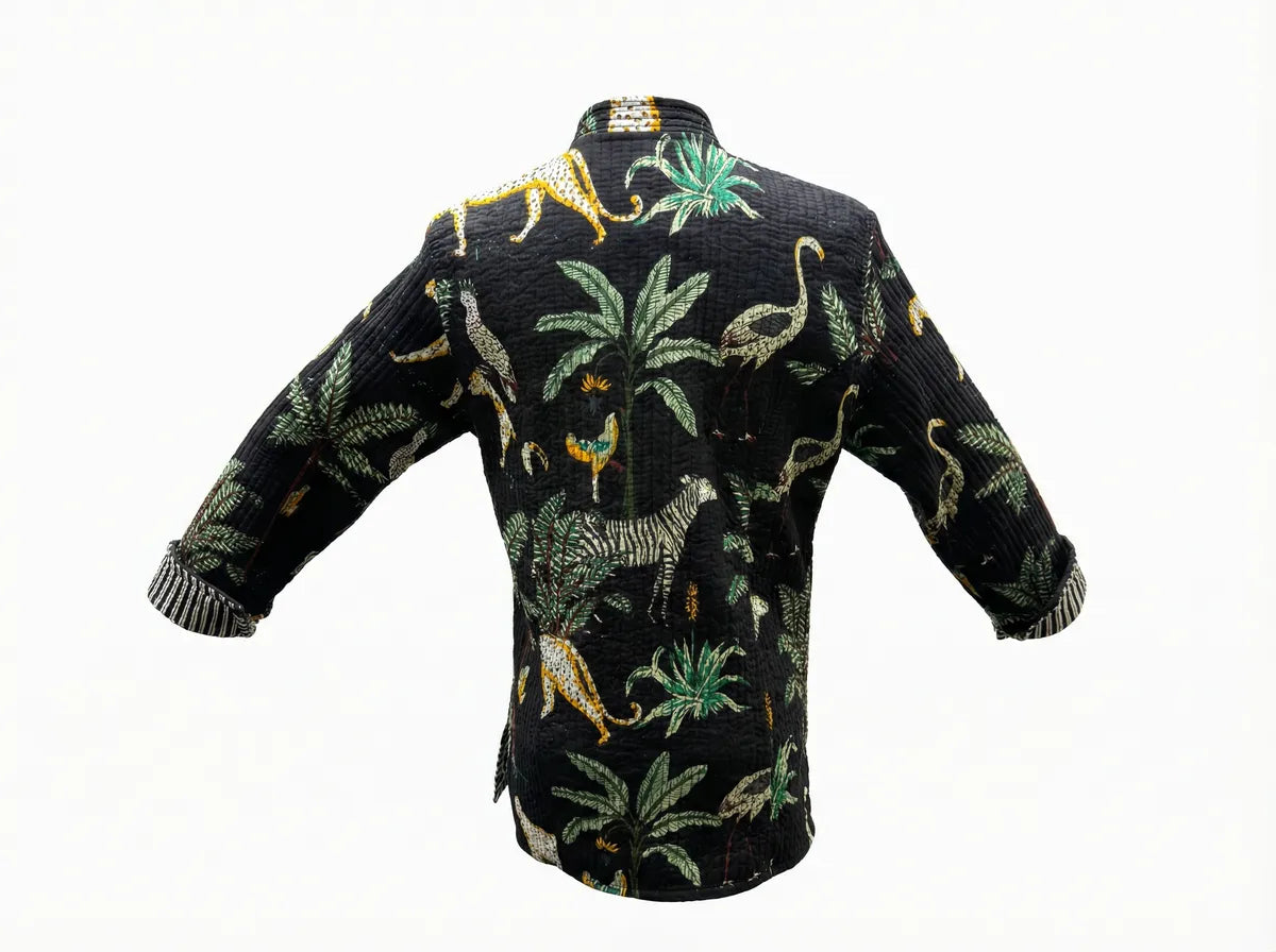 Midnight Jungle Quilted Jacket-zoom-2
