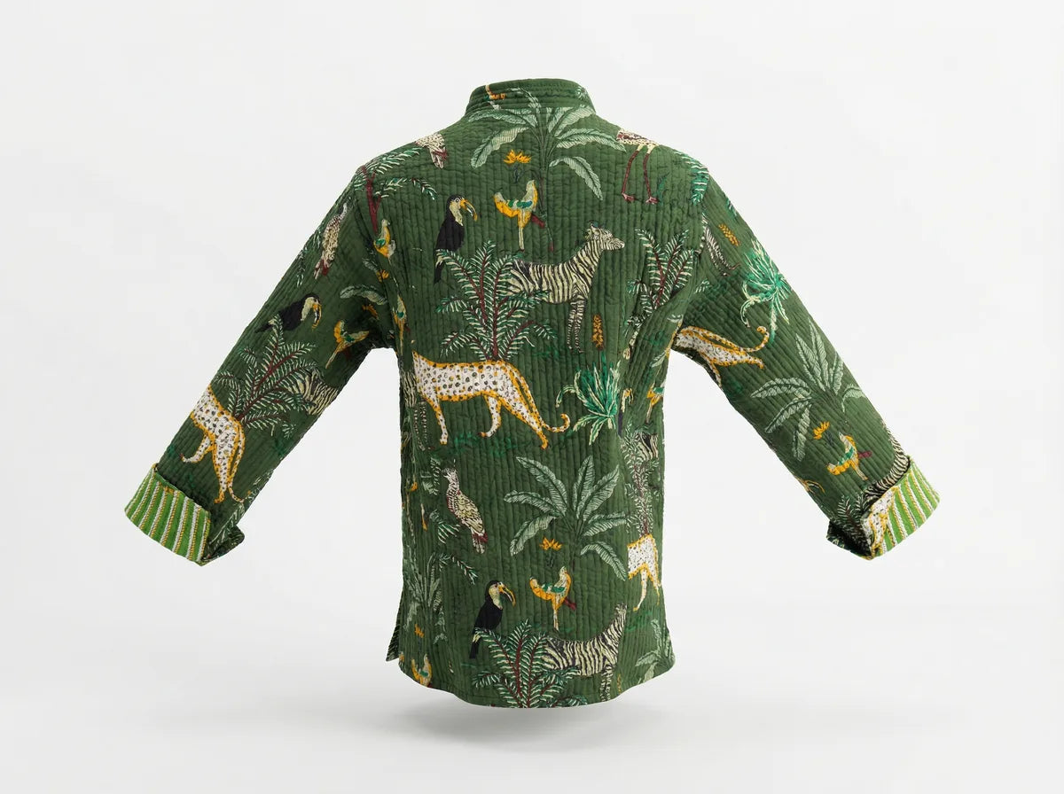 Emerald Safari Quilted Jacket-zoom-2