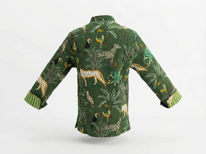 Emerald Safari Quilted Jacket-zoom-