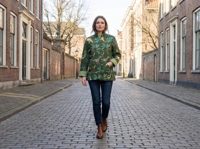 Emerald Safari Quilted Jacket-zoom-