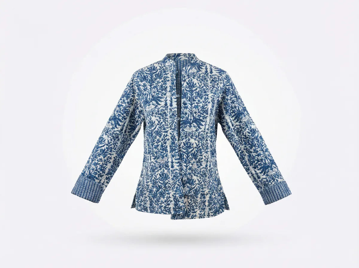 Indigo Garden Quilted Jacket-1