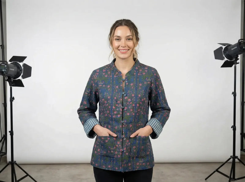 Midnight Meadow Quilted Jacket-zoom-
