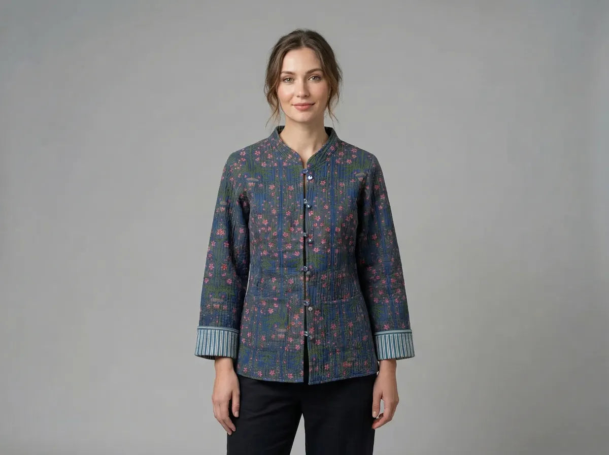 Midnight Meadow Quilted Jacket-5