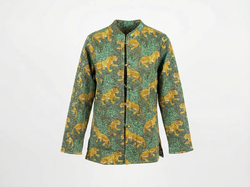 Golden Leopard Quilted Jacket-zoom-