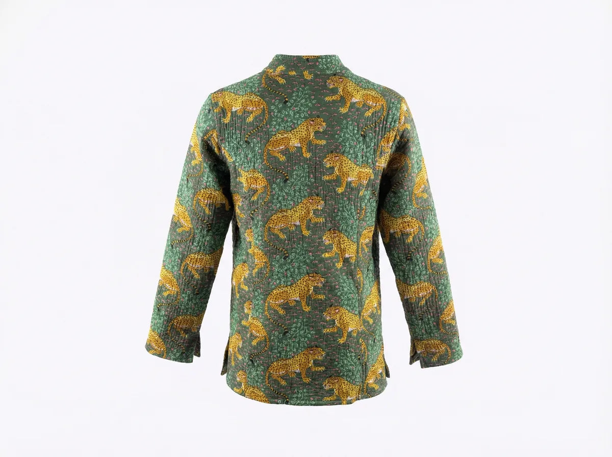 Golden Leopard Quilted Jacket