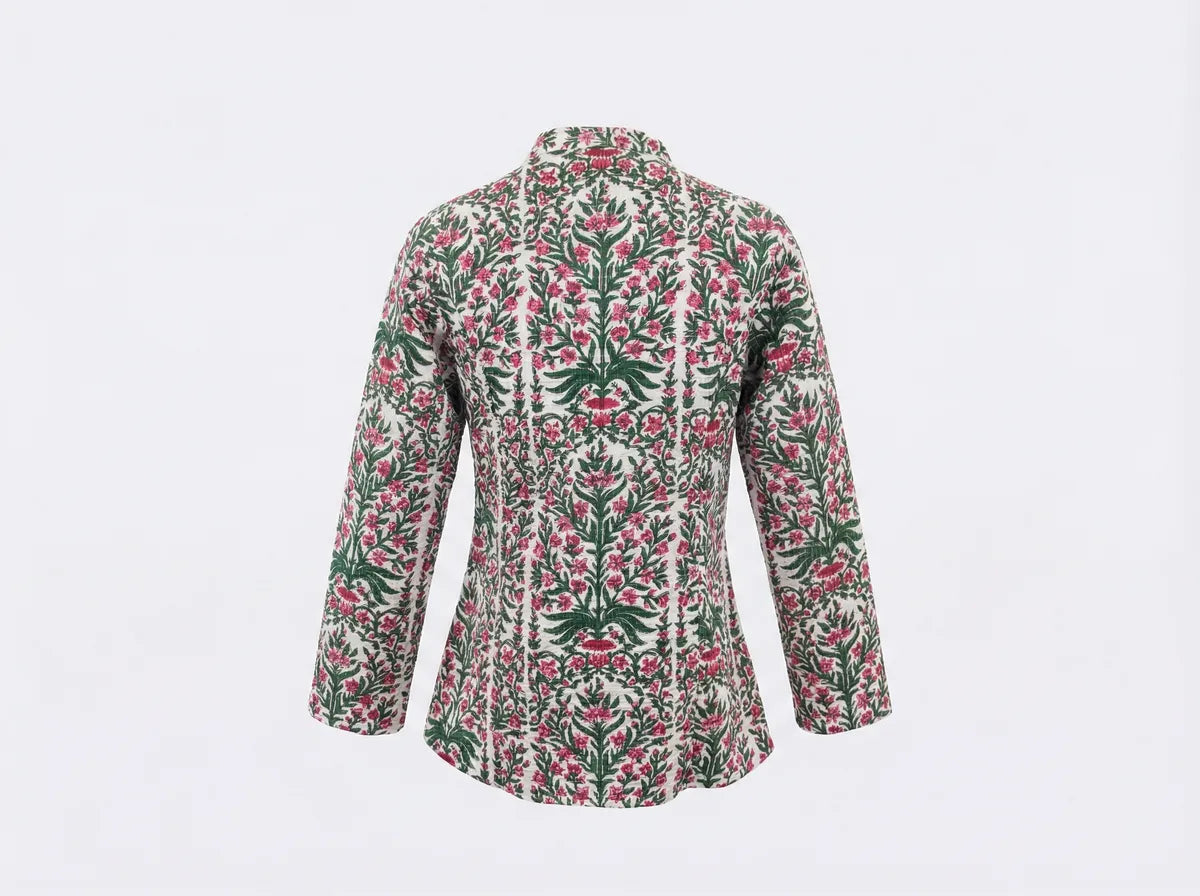 Blush Vine Quilted Jacket