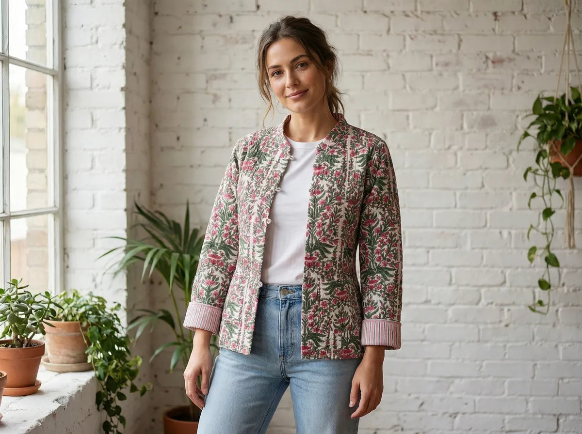 Blush Vine Quilted Jacket-zoom-3