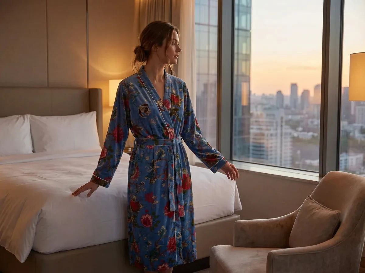 Sky Garden Velvet Robe-4