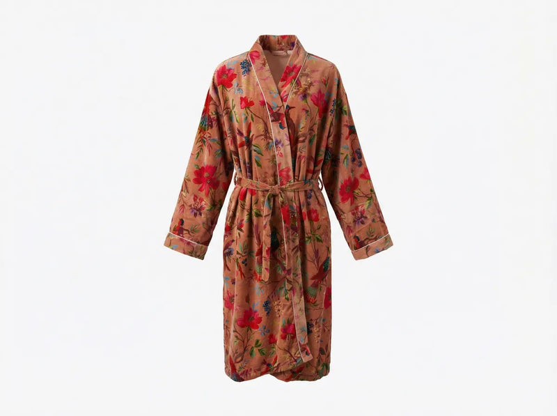 Amber Blossom Velvet Robe-zoom-
