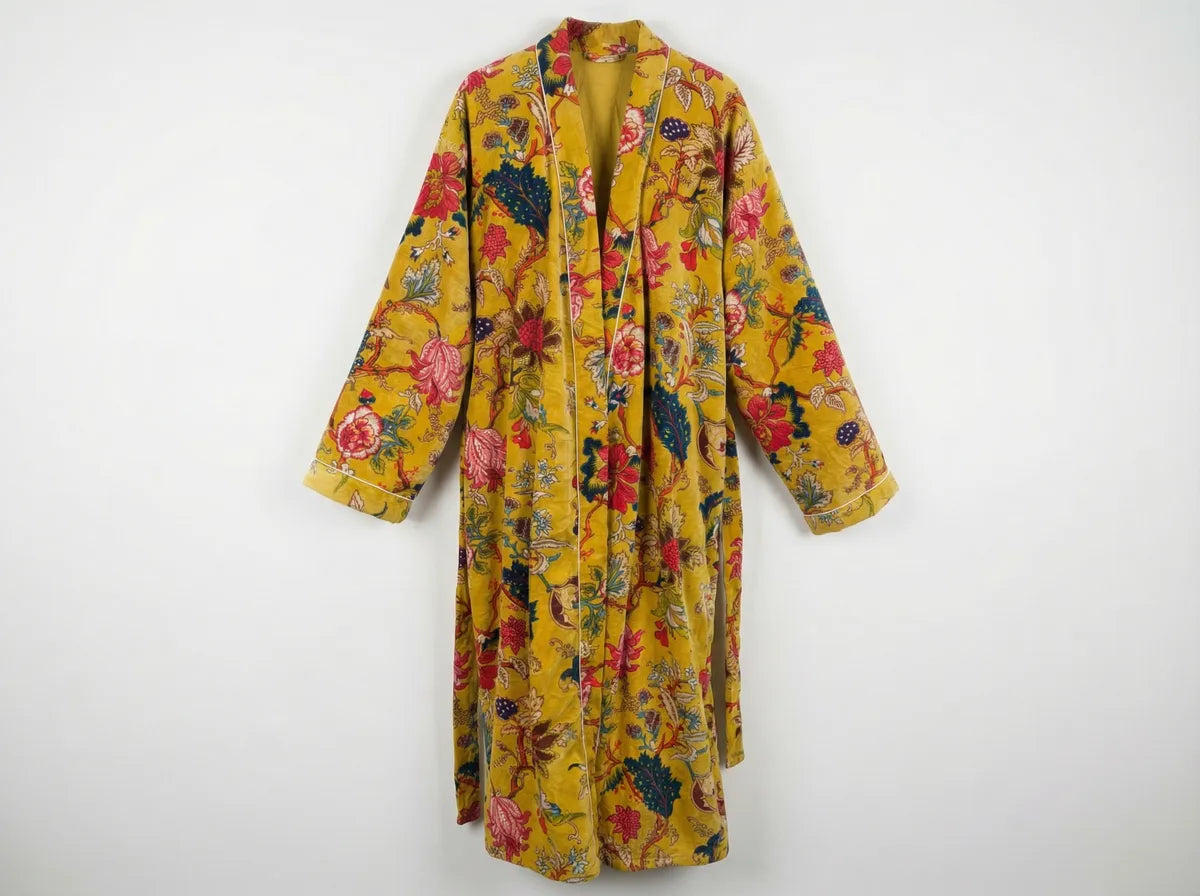 Golden Orchard Luxe Velvet Robe-2