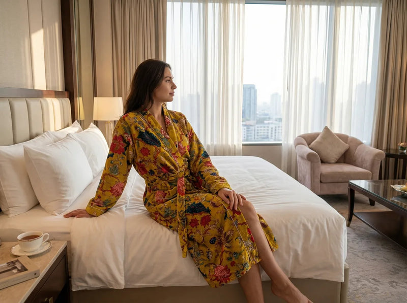 Golden Orchard Luxe Velvet Robe-zoom-