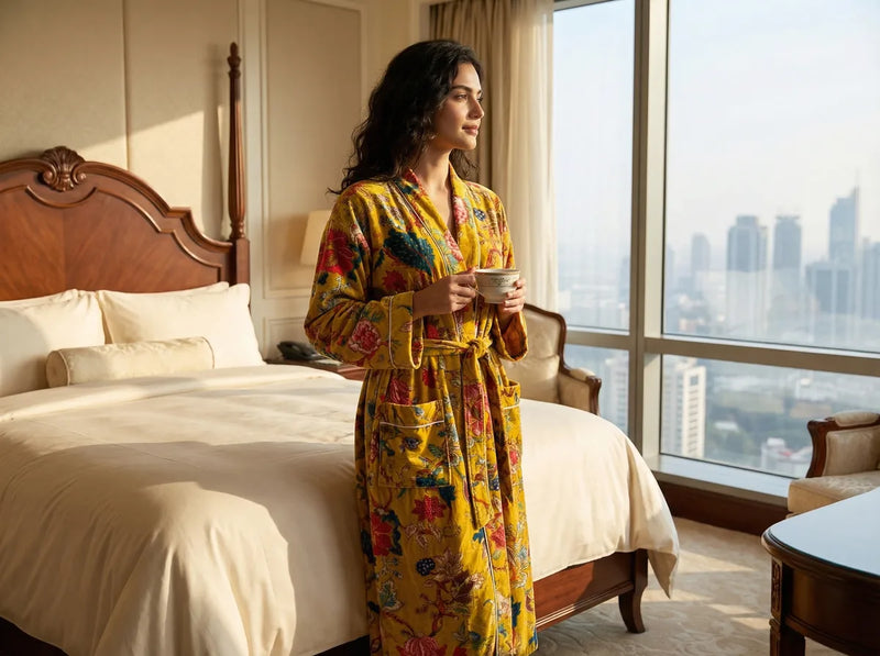 Golden Orchard Luxe Velvet Robe-zoom-