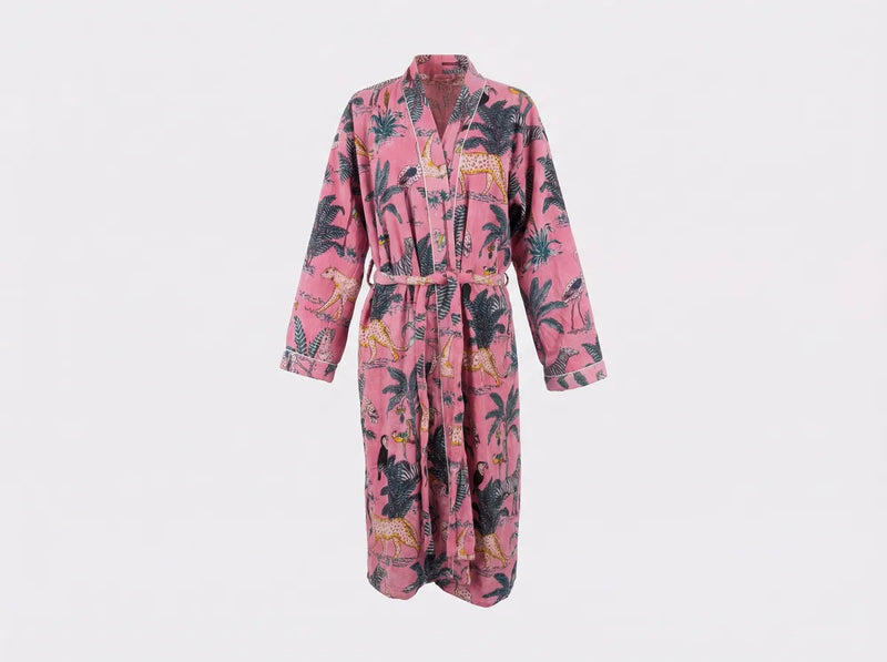 Blush Safari Luxe Velvet Robe-zoom-
