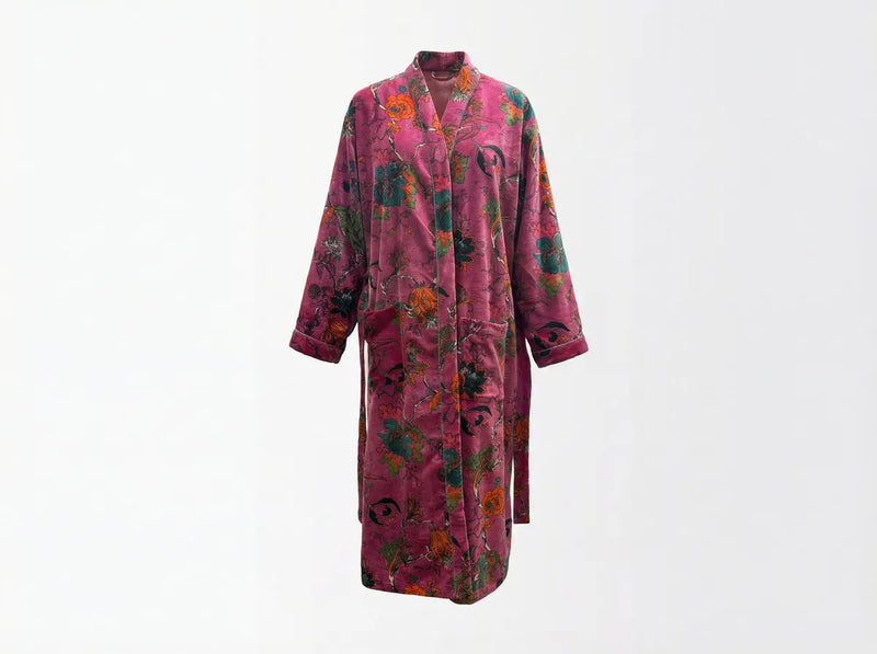Wild Orchid Velvet Robe-zoom-