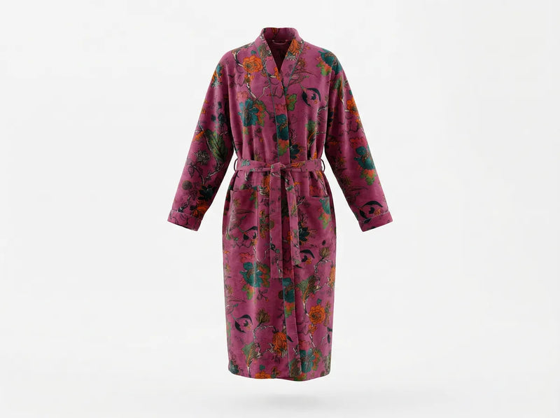 Wild Orchid Velvet Robe-zoom-