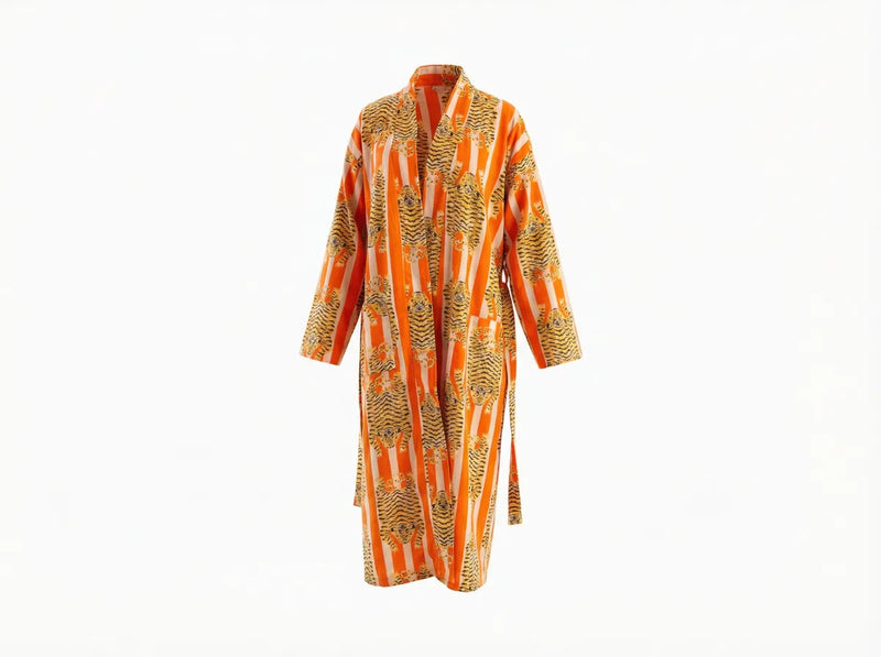 Sunset Safari Stripe Velvet Robe-zoom-