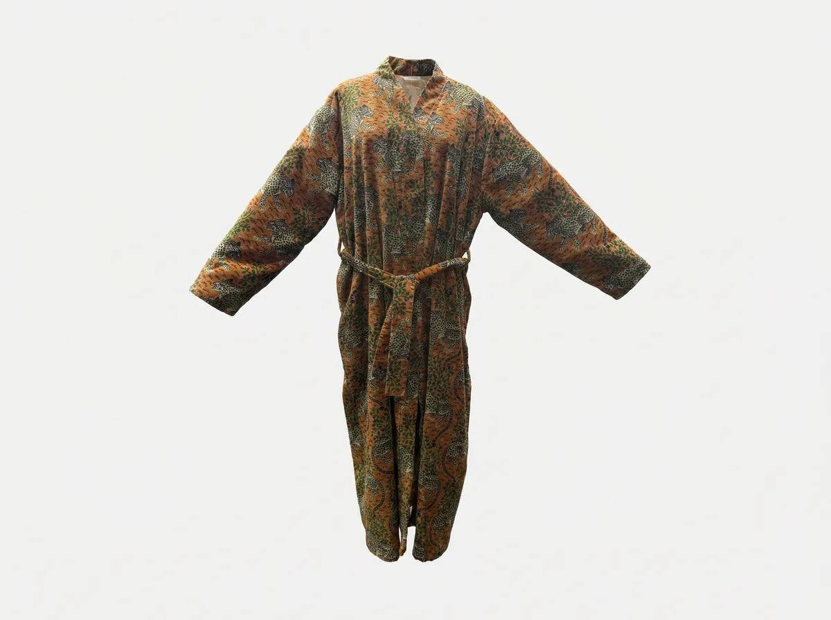 Autumn Safari Velvet Robe