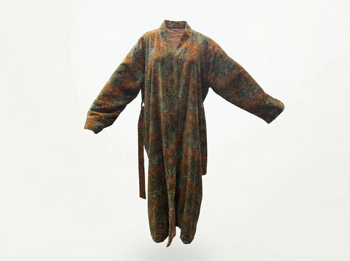 Autumn Safari Velvet Robe