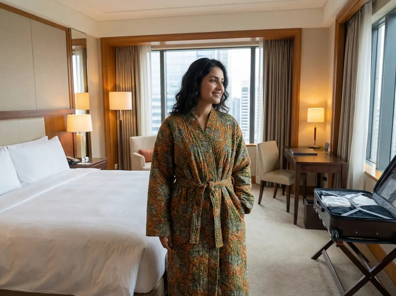 Autumn Safari Velvet Robe-zoom-