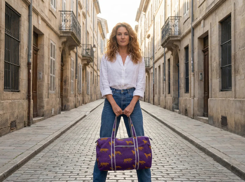 Royal Safari Quilted Duffle Bag-zoom-