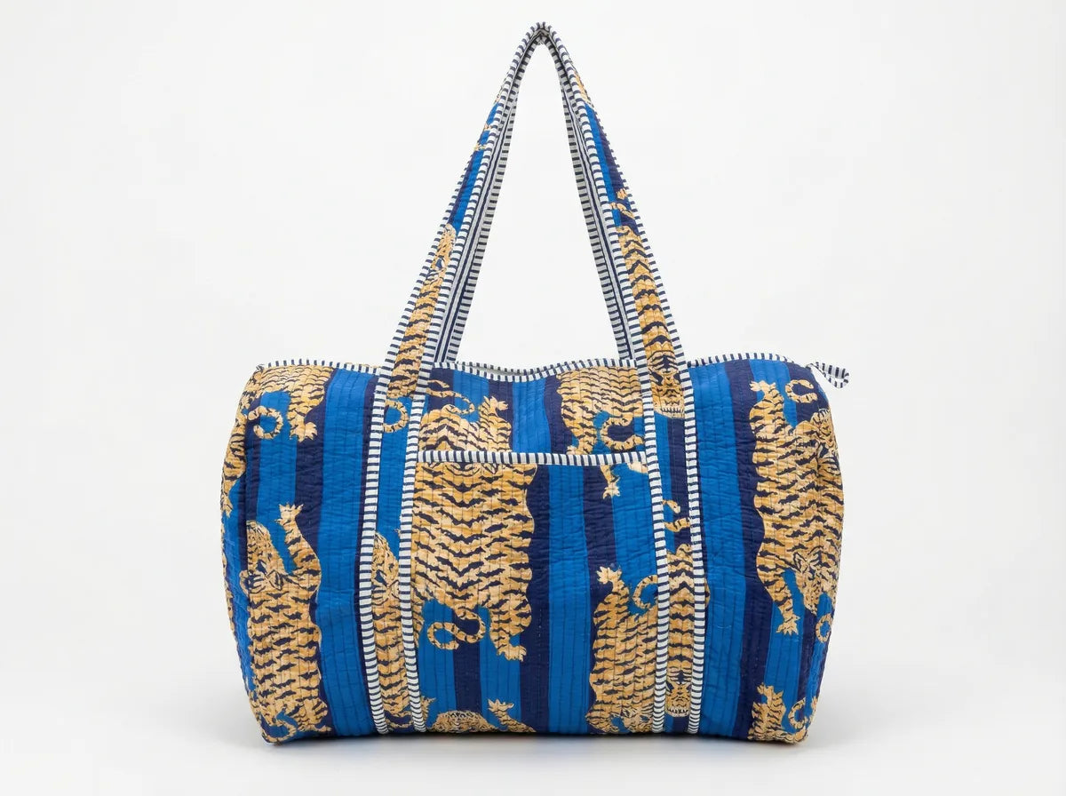 Midnight Safari Quilted Duffle Bag-1