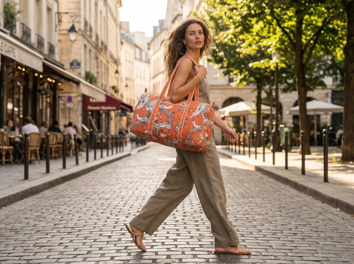 Coral Safari Escape Duffle Bag