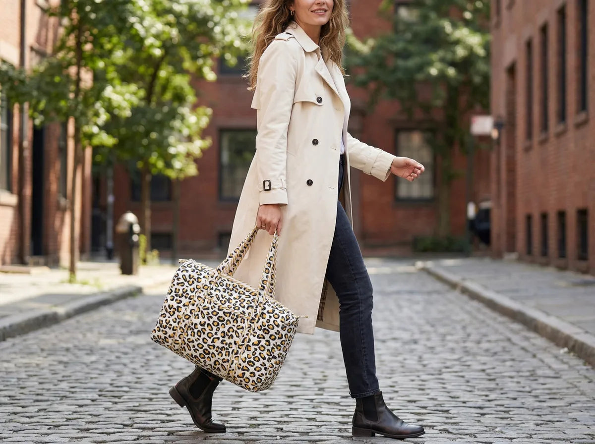 Golden Leopard Luxe Duffle Bag