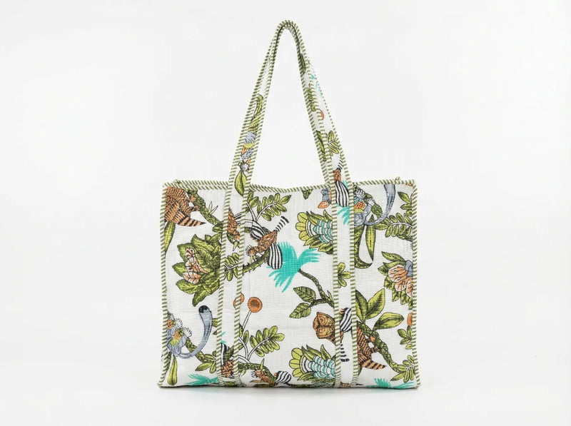Emerald Canopy Quilted Tote-zoom-