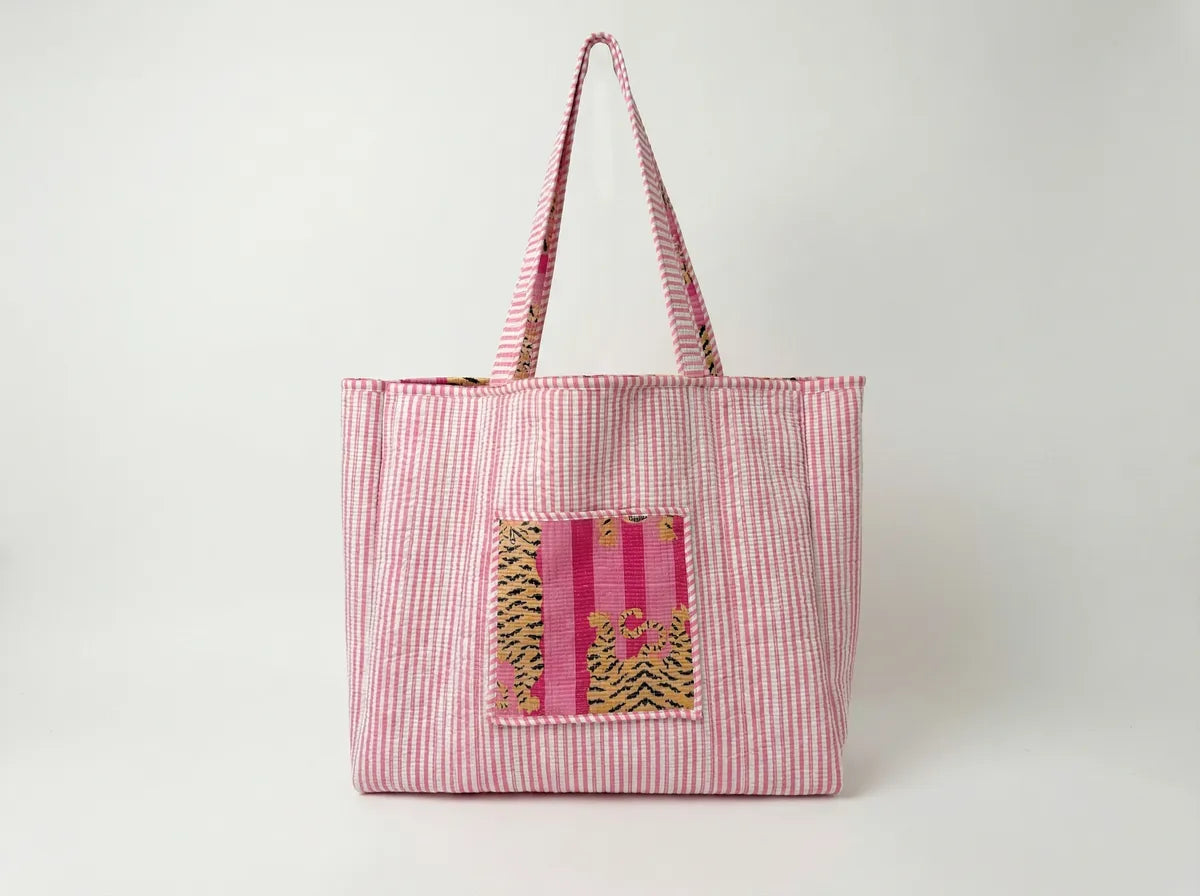 Blush Bengal Quilted Reversible Tote