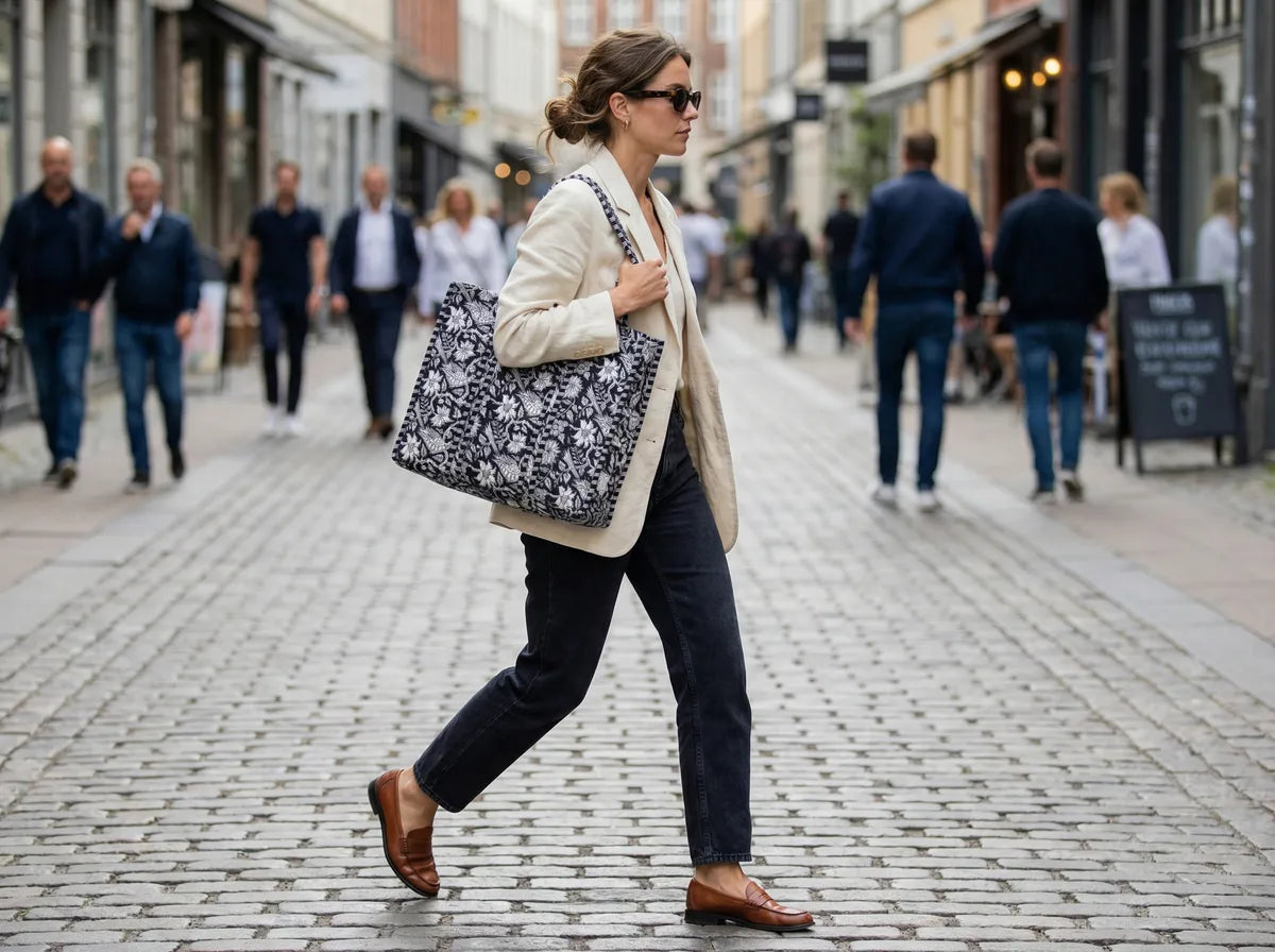 Midnight Garden Quilted Reversible Tote-zoom-3