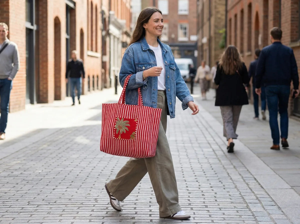 Scarlet Palm Heritage Quilted Reversible Tote-4