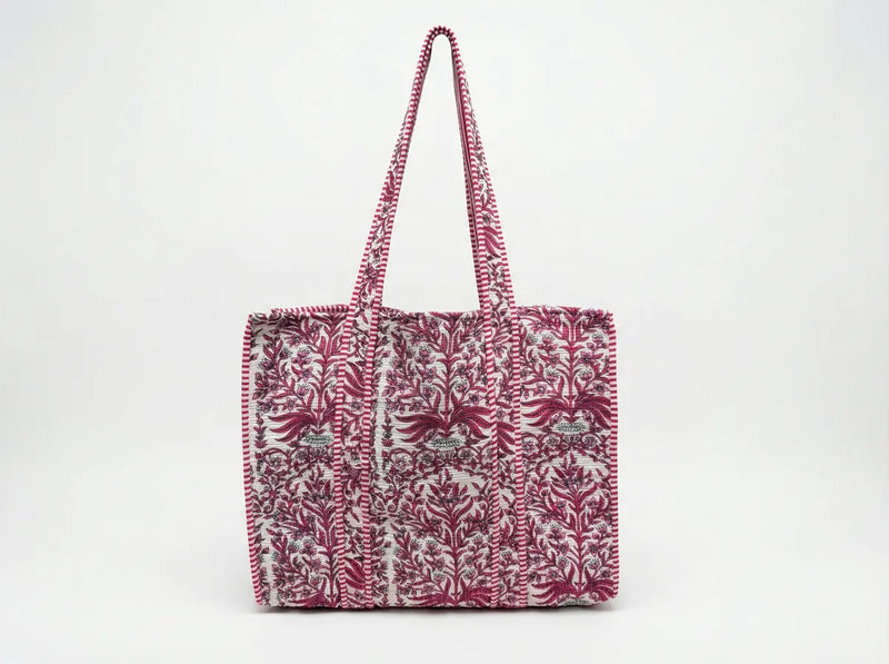 Crimson Garden Quilted Reversible Tote-zoom-