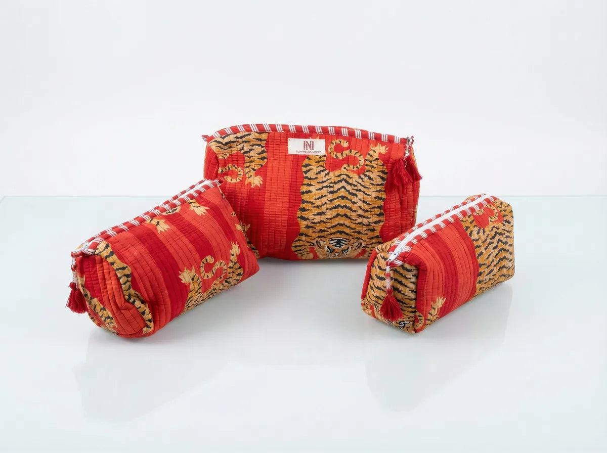 Scarlet Tiger Travel Pouch Trio