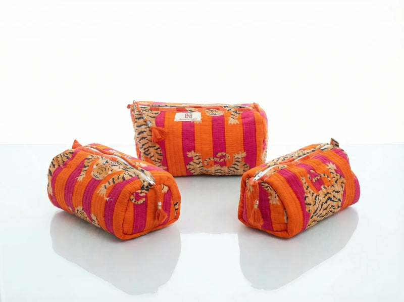 Sunset Safari Quilted Pouch Trio-zoom-