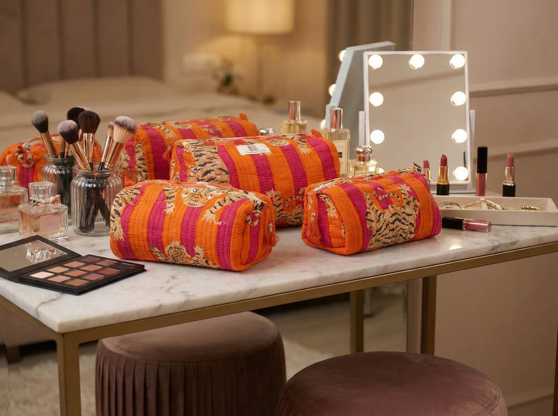 Sunset Safari Quilted Pouch Trio-zoom-