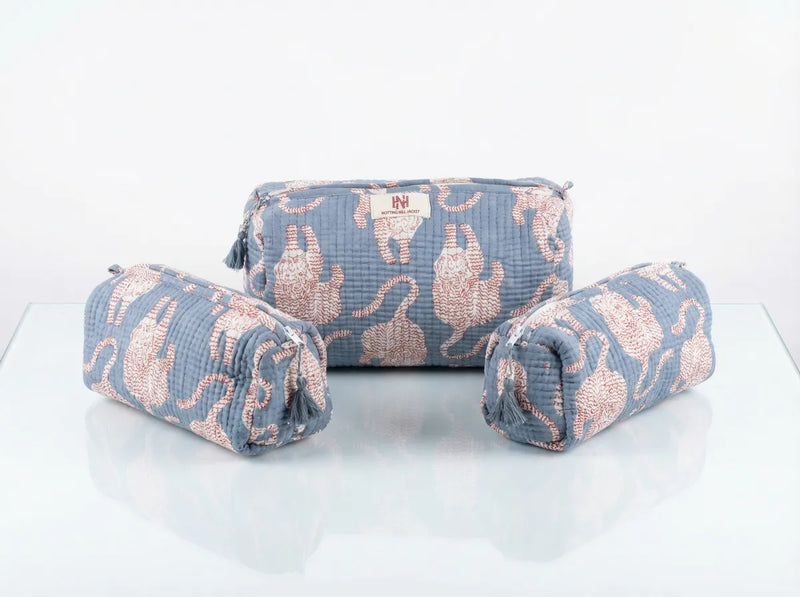 Misty Leopard Quilted Travel Pouch Trio-zoom-